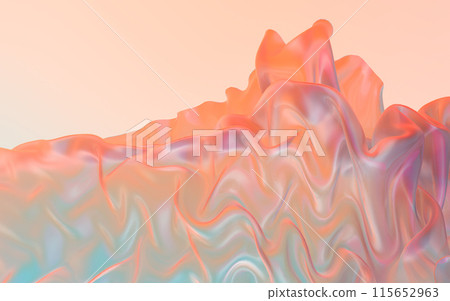 Flowing cloth, multicolored wave silk, 3d 115652963