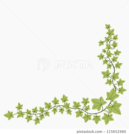 Floral ivy drawing decorative ornament flat design. 115652980