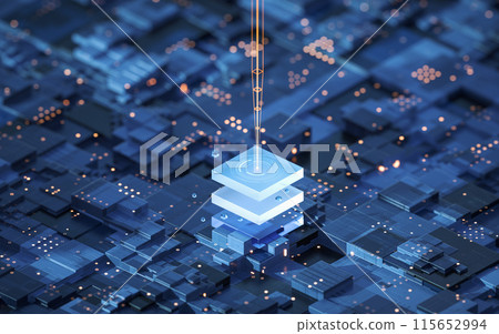 Circuit and materials, science and technology, 3d Circuit and materials, science and technology, 3d 115652994