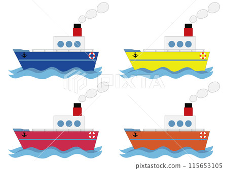 簡單可愛“四船四色” 115653105