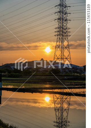 小牧山城日出時的景色 115653189
