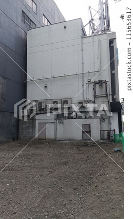 Sendai City. Vacant lot after building demolition Sendai City. Vacant lot after building demolition 115653617