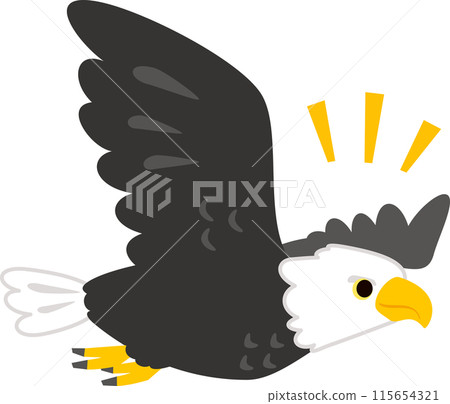 飛行的禿鷹的變形插圖 115654321