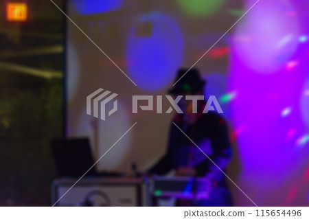 Musical theme in a creative story with a blurry surface image 115654496