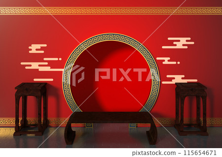 Chinese style red background, festival decoration, 115654671