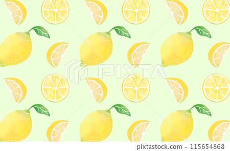 Watercolor lemon background yellow-green green Watercolor lemon background yellow-green green 115654868