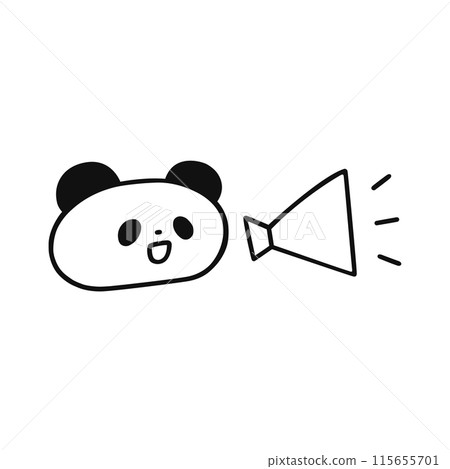 熊貓線畫用擴音器宣布 熊貓線畫用擴音器宣布 115655701