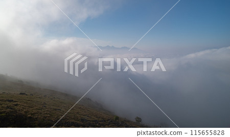 View of the sea of clouds and Yatsugatake from the summit of Mt. Kurumayama View of the sea of clouds and Yatsugatake from the summit of Mt. Kurumayama 115655828