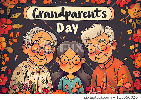 Grandparents Day Greeting Card 115656026