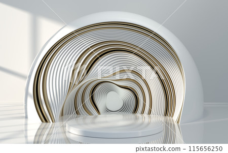 Abstract geometry with white room, 3d rendering. Abstract geometry with white room, 3d rendering. 115656250
