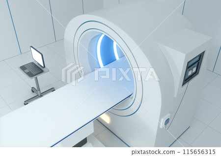 The medical equipment CT machine in the white The medical equipment CT machine in the white 115656315