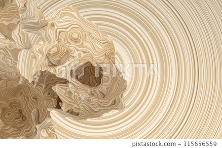 Damaged sphere with wood material, 3d rendering. Damaged sphere with wood material, 3d rendering. 115656559