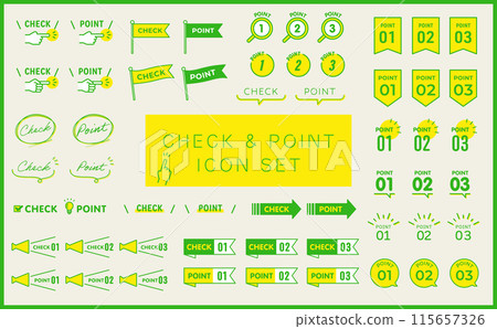 Check & Point Vector Icon Set 115657326