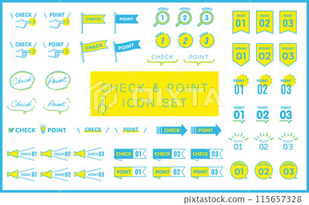 Check & Point Vector Icon Set 115657328