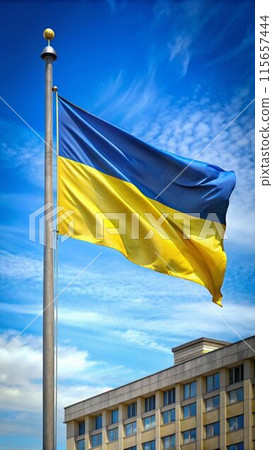 french flag on the sky 115657444