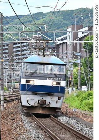 多雙層東海道幹線長貨運列車上山 山崎汽車 多雙層東海道幹線長貨運列車上山 山崎汽車 115658958