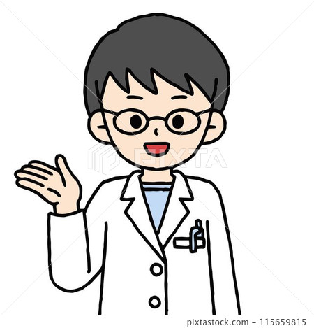A male pharmacist is giving instructions A male pharmacist is giving instructions 115659815