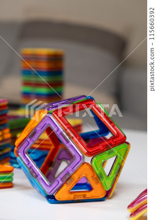 Polyhedron figure from magnetic constructor 115660392