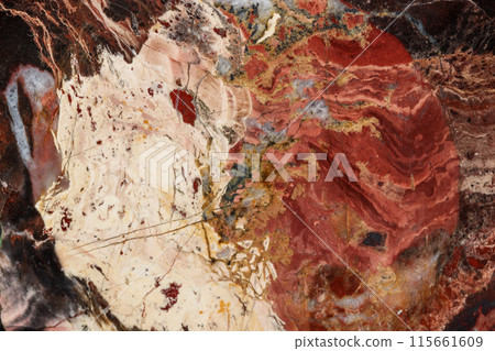 macro stone mineral jasper on black background 115661609