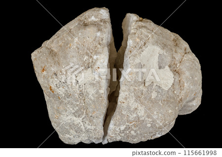 Macro mineral stone Quartz geode black background Macro mineral stone Quartz geode black background 115661998