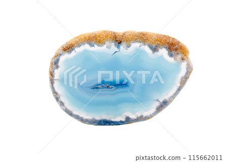 macro mineral stone agate on a white background 115662011