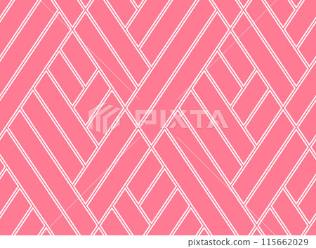 Abstract geometric pattern. A seamless vector background. White and pink ornament. Graphic modern pattern. Simple lattice graphic design Abstract geometric pattern. A seamless vector background. White and pink ornament. Graphic modern pattern. Simple lattice graphic design 115662029