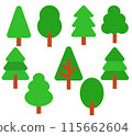 Tree illustration set simple 115662604
