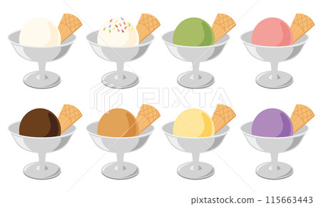 Ice cream at a coffee shop Ice cream at a coffee shop 115663443