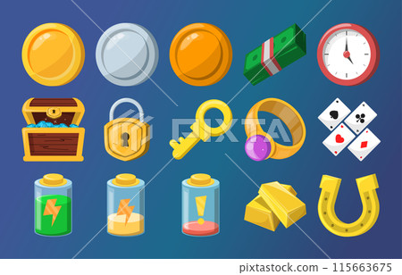 Set of gaming vector icons 115663675