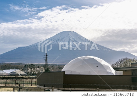 Mount Fuji as seen from the Moss Camp Field Mount Fuji as seen from the Moss Camp Field 115663718