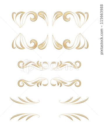 3D decorative design gold frame material 3D decorative design gold frame material 115663988