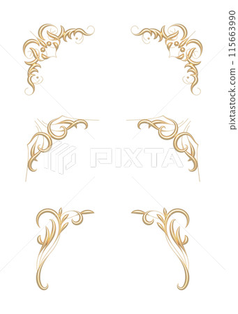 3D decorative design gold frame material-3 3D decorative design gold frame material-3 115663990