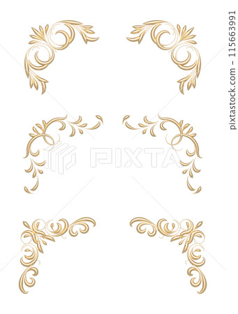 3D decorative design gold frame material-4 3D decorative design gold frame material-4 115663991