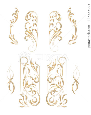 3D decorative design gold frame material-5 3D decorative design gold frame material-5 115663993
