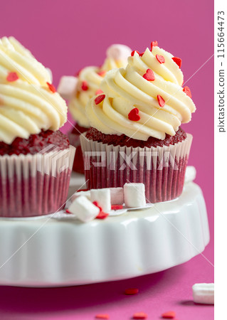 Red velvet cupcakes Red velvet cupcakes 115664473