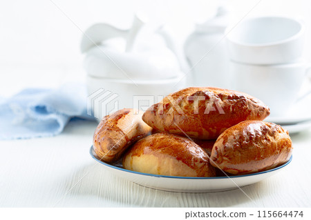 Small pies with meat filling. 115664474