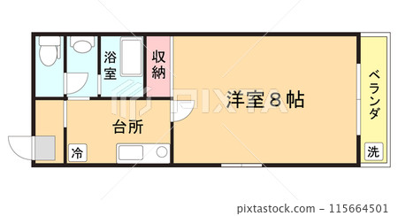 公寓、公寓等住宅建築的平面圖影像素材 115664501