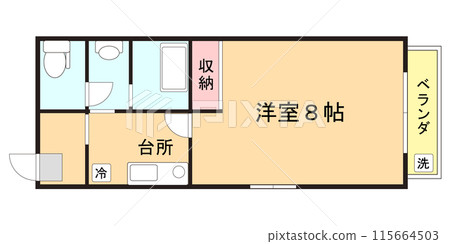 公寓、公寓等住宅建築的平面圖影像素材 115664503