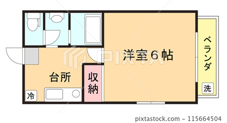公寓、公寓等住宅建築的平面圖影像素材 公寓、公寓等住宅建築的平面圖影像素材 115664504
