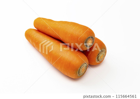 白色背景上的胡蘿蔔 115664561