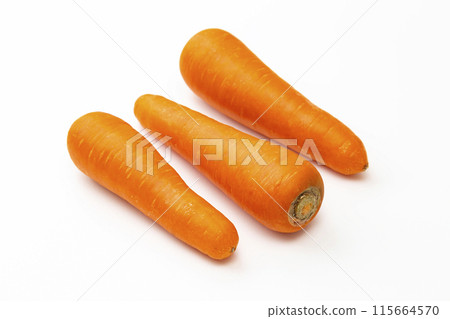 Carrot on white background 115664570