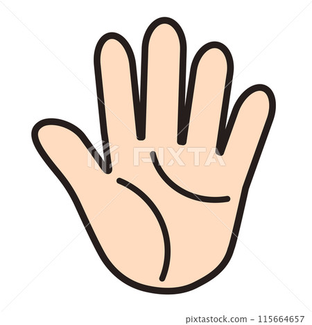 Illustration material of the rock-paper-scissors hand 115664657
