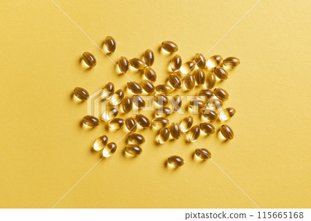 Vitamin D3 Capsules or Omega-3 fish oil capsules 115665168