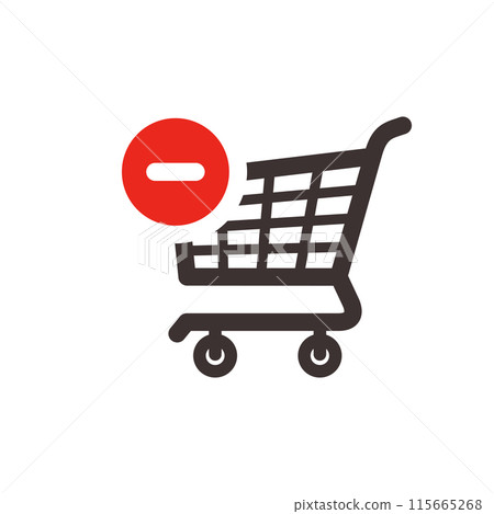 Shopping cart icon, made in color style 115665268