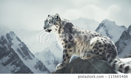 Snow leopard 115665486