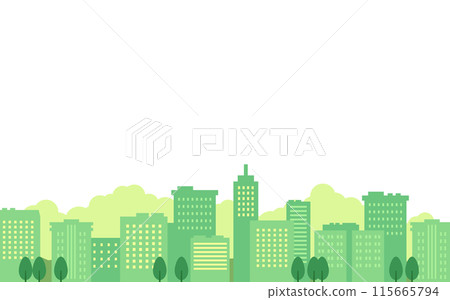 建築物林立的城市景觀插圖 115665794