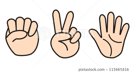 石頭剪刀布石頭剪刀布 goochokipa 手辦插畫 115665816