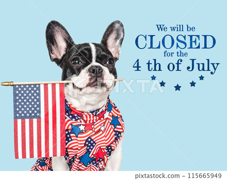 Signboard with the inscription We will be closed 115665949