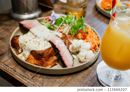 French toast and juice French toast and juice 115666207