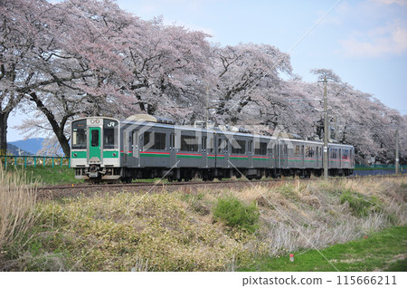 東北本線 船岡小河原 JR東日本 701系 1500系 F2-505編組（仙台） 115666211